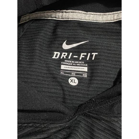 Nike men’s Dri-Fit Long Sleeve Shirt With Hood- Black Size XL - Picture 5 of 8